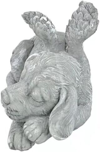 MOOCOCO Angel Dog Cat Memorial Stones Statue, Pet Memorial Stones, Pet Memorial Tombstone Garden Decor Puppy Tombstone Sculpture Ornaments (Angel CAT) in Saudi Arabia