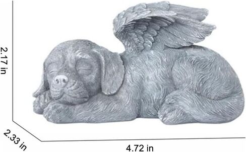 MOOCOCO Angel Dog Cat Memorial Stones Statue, Pet Memorial Stones, Pet Memorial Tombstone Garden Decor Puppy Tombstone Sculpture Ornaments (Angel CAT) in Saudi Arabia