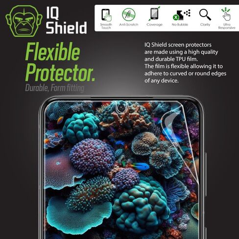 IQShield 2 Pack Screen Protector for Samsung Galaxy S22 Plus / S22+Plus 5G Case Friendly Easy Installation Fingerprint Unlock Anti-Bubble Clear TPU Film in Kuwait