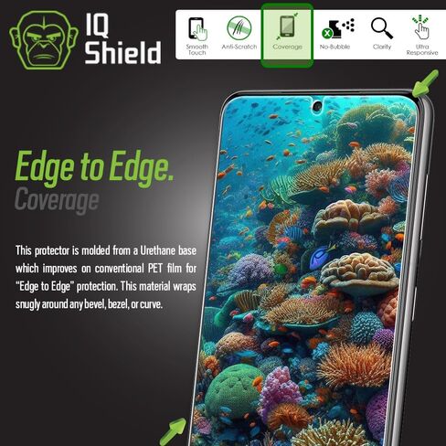 IQShield 2 Pack Screen Protector for Samsung Galaxy S22 Plus / S22+Plus 5G Case Friendly Easy Installation Fingerprint Unlock Anti-Bubble Clear TPU Film in Kuwait