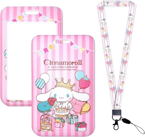 حامل شارة هوية كرتونية لطيفة مع حبل قصير، حامل بطاقة ائتمان الهوية، حبال كرتونية لشارات الهوية، حبل سلسلة مفاتيح Kawaii للفتيات والنساء هدية للممرضات (قطعة واحدة) in Kuwait