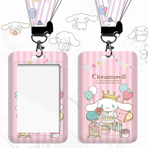 حامل شارة هوية كرتونية لطيفة مع حبل قصير، حامل بطاقة ائتمان الهوية، حبال كرتونية لشارات الهوية، حبل سلسلة مفاتيح Kawaii للفتيات والنساء هدية للممرضات (قطعة واحدة) in Kuwait