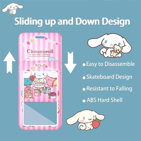 حامل شارة هوية كرتونية لطيفة مع حبل قصير، حامل بطاقة ائتمان الهوية، حبال كرتونية لشارات الهوية، حبل سلسلة مفاتيح Kawaii للفتيات والنساء هدية للممرضات (قطعة واحدة) in Kuwait