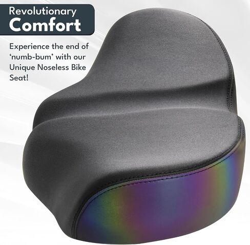 X WING New-Age Noseless Bike Seat Cushion for Men & Women - Extra Padding & Wide - Suitable for City, Electric, Stationary Bikes - Compatible with Peloton Bikes – Wide Winged Bike Seat with Cushion in Saudi Arabia