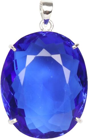 GEMHUB Violet Amethyst 127 Carat Oval Shape Gemstone Pendant Without Chain Sterling Silver Jewelry Fashion in Saudi Arabia
