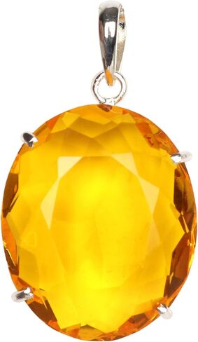 GEMHUB Violet Amethyst 127 Carat Oval Shape Gemstone Pendant Without Chain Sterling Silver Jewelry Fashion in Saudi Arabia