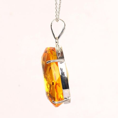 GEMHUB Violet Amethyst 127 Carat Oval Shape Gemstone Pendant Without Chain Sterling Silver Jewelry Fashion in Saudi Arabia