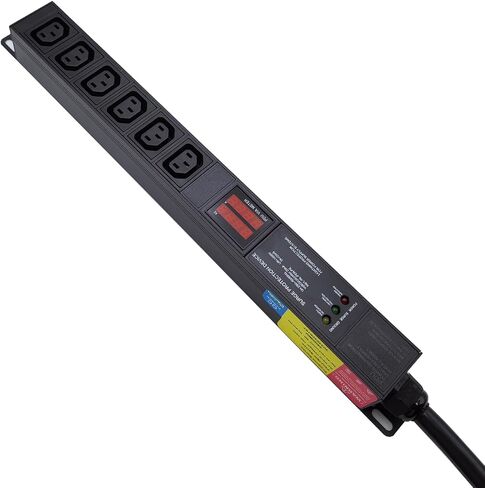 مركز البيانات 240 فولت 50Amp خزانة الخادم L6-50P 8 منافذ IEC C13 PDU متر PDU سبائك الألومنيوم رف نوع مقبس الطاقة in Kuwait