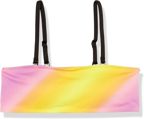 Happy Nation Girls Bandeau Swim Bikini Top, Beach Glass Tie Dye in Saudi Arabia