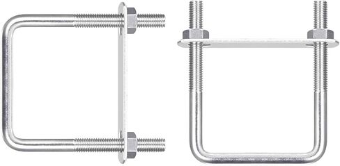 M8x60x90mm(ThreadxWxL) Square U Bolt - 2Pack - Good for Trailer Pipe Replacement Parts - 304 Stainless Steel U Shape Bolts in Saudi Arabia