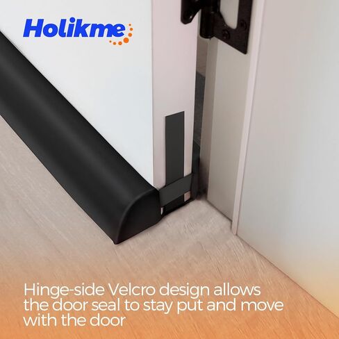 Holikme مسودة الباب سدادة مانع الضوضاء لأسفل الباب، باب قابل للتعديل، مسودة الباب، 36 بوصة، أسود in Kuwait