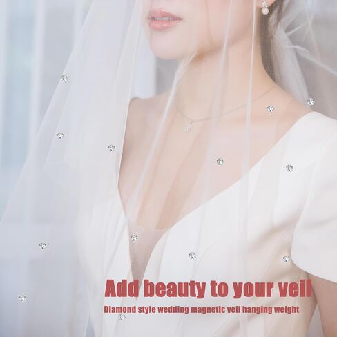 24 Sets Wedding Veil Weights Magnetic Pearls- 0.4 Inch Bridal Veil Weights Magnetic Double-sided Artificial Pearls for Wedding Bridal Decoration in Saudi Arabia