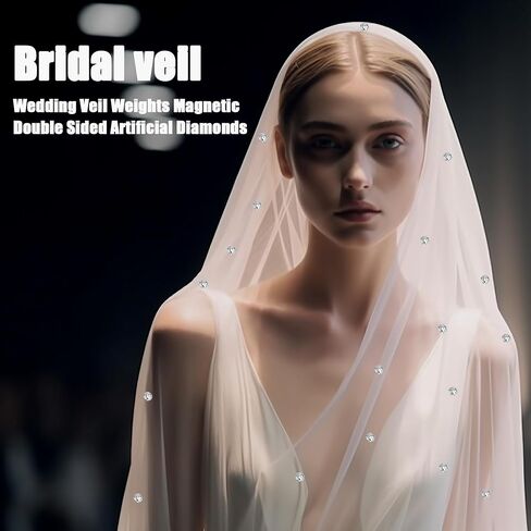 24 Sets Wedding Veil Weights Magnetic Pearls- 0.4 Inch Bridal Veil Weights Magnetic Double-sided Artificial Pearls for Wedding Bridal Decoration in Saudi Arabia