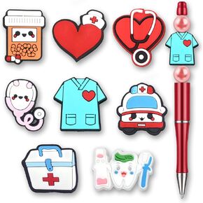 Cat Focal Beads for Pens, Silicone Focal Beads Bulk for Bead Pens Keychain Bracelet Jewelry Making (8Pcs Cats) in Kuwait