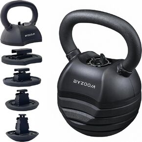 Adjustable Kettlebell 30lb Weight Training Fitness Exercise Full Body Workout 5 in 1 for Home Gym Beginners Woman