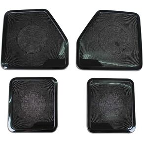 for Ford F-150 2015 2016 2017 2018 2019 2020 Interior 4 Door Sound Speaker Cover Trims Stainless Steel (Black) in Kuwait