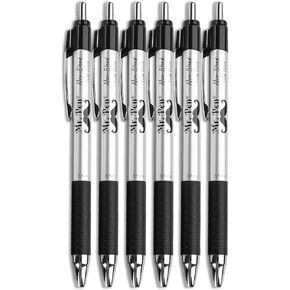 Mr. Pen No Bleed Pens, Bible Pens, Fine Tip, Black, Pack of 6