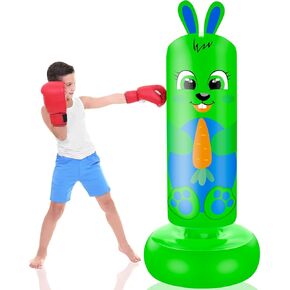 YORWHIN 66 Inch Easter Inflatables Bunny Punching Bag for Kids, Easter Cute Bunny Gifts for Toddler Kids, Inflatable Boxing Bag Great for Children's Easter Birthday Gifts for Practicing Karate, MMA...