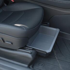 Jawjut Tesla Model Y Accessories Front Under Seat Storage Organizer, Felt-Textured Hidden Storage Tray Box