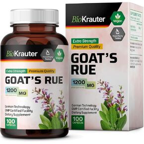 Goats Rue Lactation Support Capsules - Natural Breastfeeding Supplement - Organic Goats Rue 1200 mg - Nourish Breast Tissue and Upspring Milkflow - 250 Vegan Capsules
