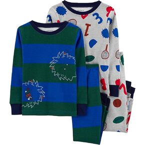 Carter's boys 4 Pc Cotton pjs (US, Age, 3 Years, Alphabet/Monster)