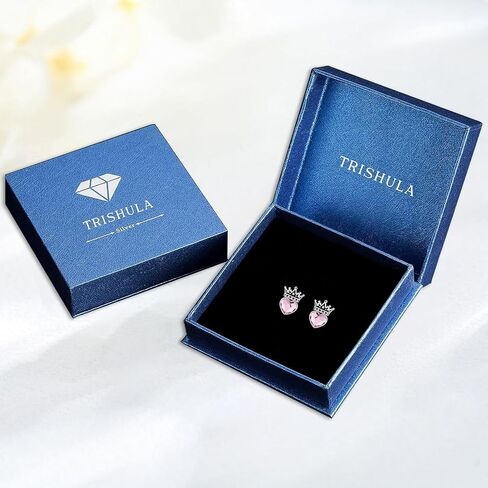 Princess Crown Earrings 925 Sterling Silver Princess Stud Earrings Queen Jewelry for Women Girls Birthday Gifts in Kuwait