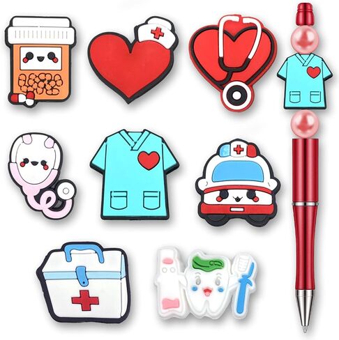 Cat Focal Beads for Pens, Silicone Focal Beads Bulk for Bead Pens Keychain Bracelet Jewelry Making (8Pcs Cats) in Kuwait