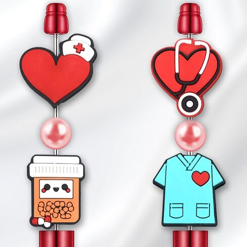 Cat Focal Beads for Pens, Silicone Focal Beads Bulk for Bead Pens Keychain Bracelet Jewelry Making (8Pcs Cats) in Kuwait