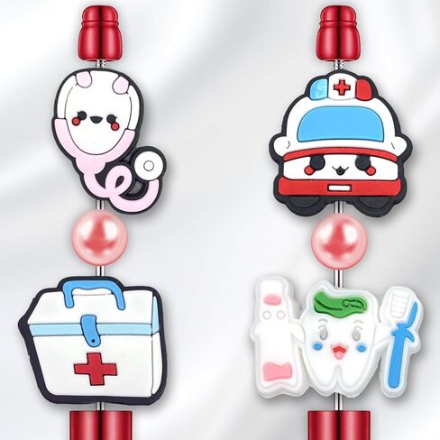 Cat Focal Beads for Pens, Silicone Focal Beads Bulk for Bead Pens Keychain Bracelet Jewelry Making (8Pcs Cats) in Kuwait