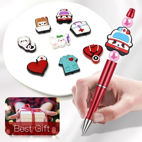 Cat Focal Beads for Pens, Silicone Focal Beads Bulk for Bead Pens Keychain Bracelet Jewelry Making (8Pcs Cats) in Kuwait