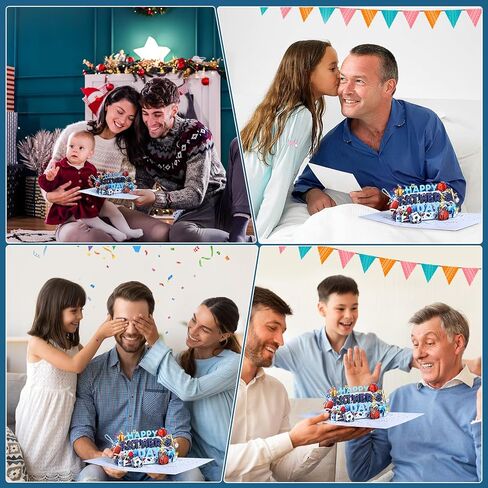بطاقة عيد الأب من Pyoimmne، بطاقات عيد الأب السعيدة ثلاثية الأبعاد من زوجة الابن والابن، هدايا بطاقات تهنئة مضحكة لعيد الأب للأب والزوج والجد والابن للرجال in Saudi Arabia