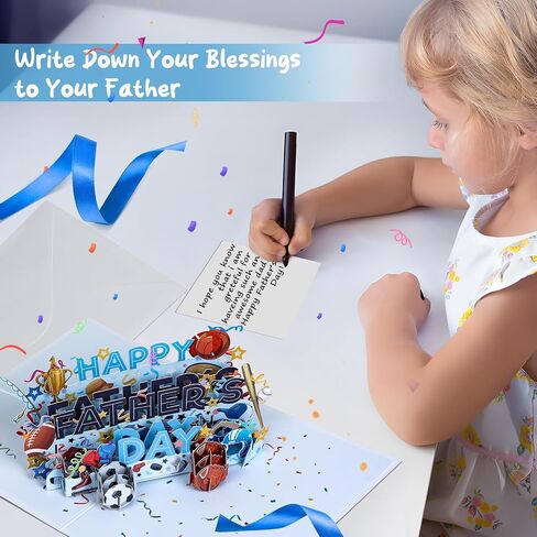 بطاقة عيد الأب من Pyoimmne، بطاقات عيد الأب السعيدة ثلاثية الأبعاد من زوجة الابن والابن، هدايا بطاقات تهنئة مضحكة لعيد الأب للأب والزوج والجد والابن للرجال in Saudi Arabia