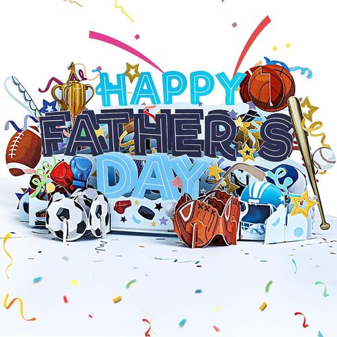 بطاقة عيد الأب من Pyoimmne، بطاقات عيد الأب السعيدة ثلاثية الأبعاد من زوجة الابن والابن، هدايا بطاقات تهنئة مضحكة لعيد الأب للأب والزوج والجد والابن للرجال in Saudi Arabia