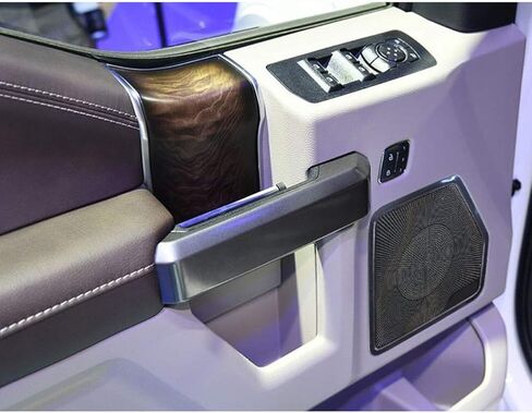 لفورد F-150 2015 2016 2017 2018 2019 2020 الداخلية 4 باب مكبرات الصوت غطاء الزخارف الفولاذ المقاوم للصدأ (ماتي) in Kuwait