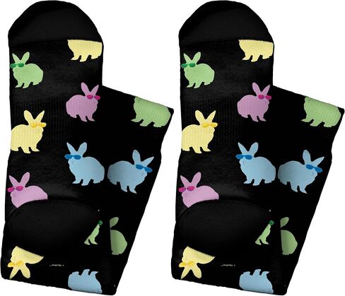 ThisWear Unisex Animal Socks Bunny Rabbit Socks Easter Bunny Gifts for Animal Lover Socks Novelty Crew Socks in Saudi Arabia