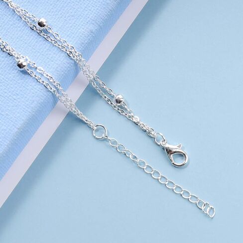 Boho Layered Cross Choker Necklace Gold Cross Pendant Necklace Ball Satellite Chain Necklace Vintage Double Layer Necklace Chain Jewelry for Women and Girls Gift in Saudi Arabia