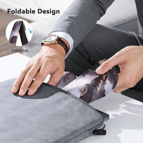 Zibly Ergonomic Gel Keyboard Wrist Rest & Mousepad Rests for Computer, Silky Memory Foam for Typing, Laptop Keyboard and Mouse Desk Pads Support Hand and Arm, 2 Piece Pad for Office and Travel in Saudi Arabia