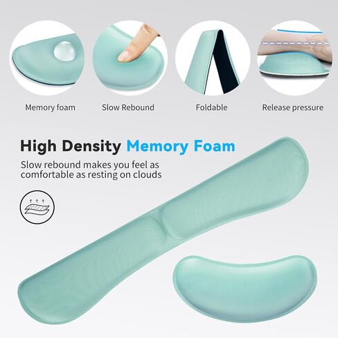 ZIBLY Wrist Rest Keyboard and Mouse Set - Anti-Skid Non Slip Ergonomic Wrist Cushion Support Pad - Easy Typing,Pain Relief - Premium Memory Foam for Work from Home Gaming Computer Laptop in Kuwait