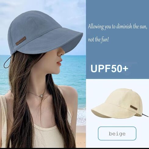 huablo]Womens Sun Hat Wide Brim Hat UV Protection Hiking Fishing Hats Suitable for Available in All Seasons 10P- XEDBMao in Saudi Arabia