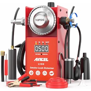 ANCEL L100 Automotive Smoke Machine Leak Detector, EVAP Vacuum Smoke Leak Tester with Digital Pressure Gauge for Pipeline Fuel Exhaust Leak Test, Smoke Tester Automotive for 12V Cars System