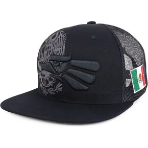 متجر الملابس العصرية XXL Hecho En Mexico Eagle 3D مطرزة قبعة مسطحة Snapback شبكية