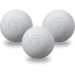 Franklin Sports Lacrosse Balls - Official Size Lax Balls for Practice - Rubber 63mm Outdoor Lacrosse Balls - Great for Muscle Massage Therapy + Yoga - White + Yellow