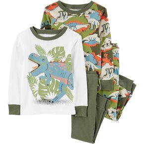 Carter's 4 Piece Pajama Set (Orange/Navy/Epic Gamer, 6)
