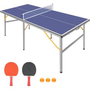Table Tennis Table Foldable & Portable Ping Pong Table Set for Indoor Outdoor Game