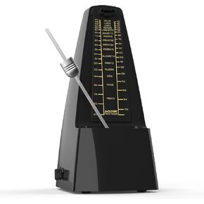 AODSK Mechanical Metronome,Universal Metronome for Piano,Guitar,Violin,Drums and Other Instruments,Standard-Wood Grain Brown