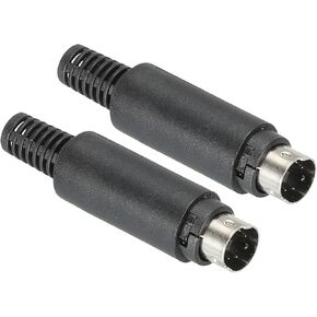 PATIKIL S-Video DIN Mini Male Socket 7 Pin Signal Transmission for TV, DVD Player Pack of 2