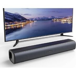 Sound Bars for Smart TV, 20 Inches Home Audio Soundbar Speakers, 40W Bluetooth Surround Sound System with HDMI-ARC/AUX/Optical Input and Sub Out for TV, PC and Projector