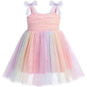 Toddler Baby Tutu Dress Sleeveless Tulle Dress First Birthday Cake Smash Pageant Clothes for Photo Shoot