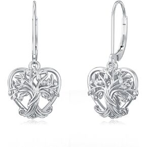 Leaf Earrings 925 Sterling Silver for Women Abalone Shell Earrings Leaf Dangle Earrings Leaf Jewelry Birthday Mothers Day Gifts for Mom Wife