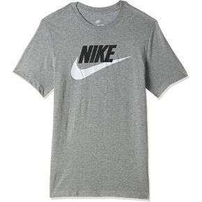 Nike Men's NSW Icon Futura T-Shirts Ar5004 (US, Alpha, Large, Regular, Regular, White/Purple/Yellow)